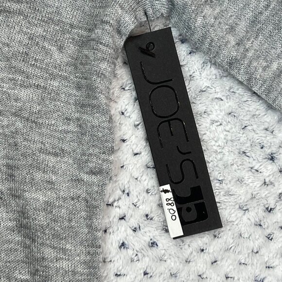 Joe's Jeans Sweater Womens Medium Azure Gray Heathered Layered Tartan Hem - Picture 14 of 16